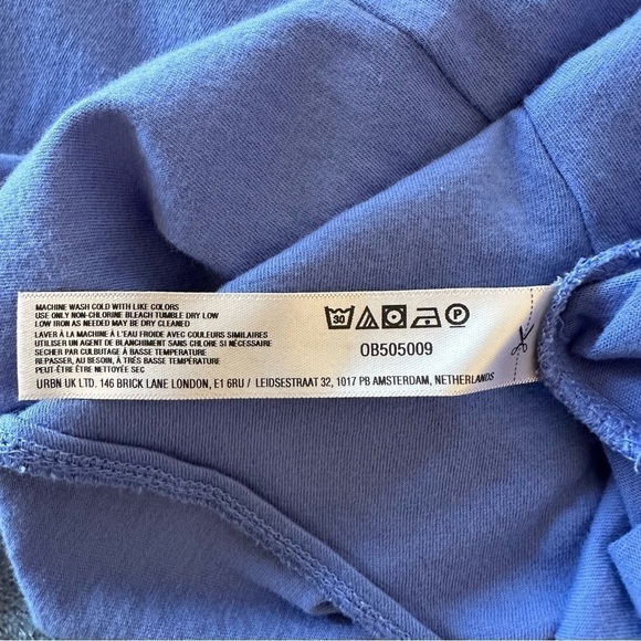 Free People Beach Blue Cotton Relaxed Fit Shorts Short sleeves romper Size XS - Picture 10 of 12